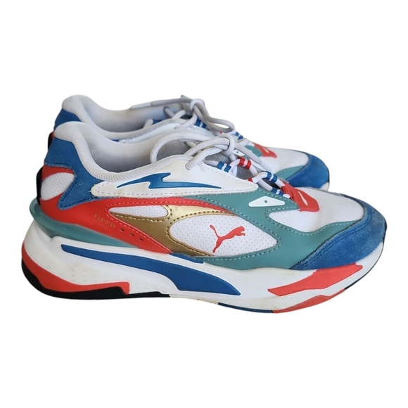 Puma Kids Lace Up Multicolor Sneakers Casual 4.5 - Picture 2 of 8